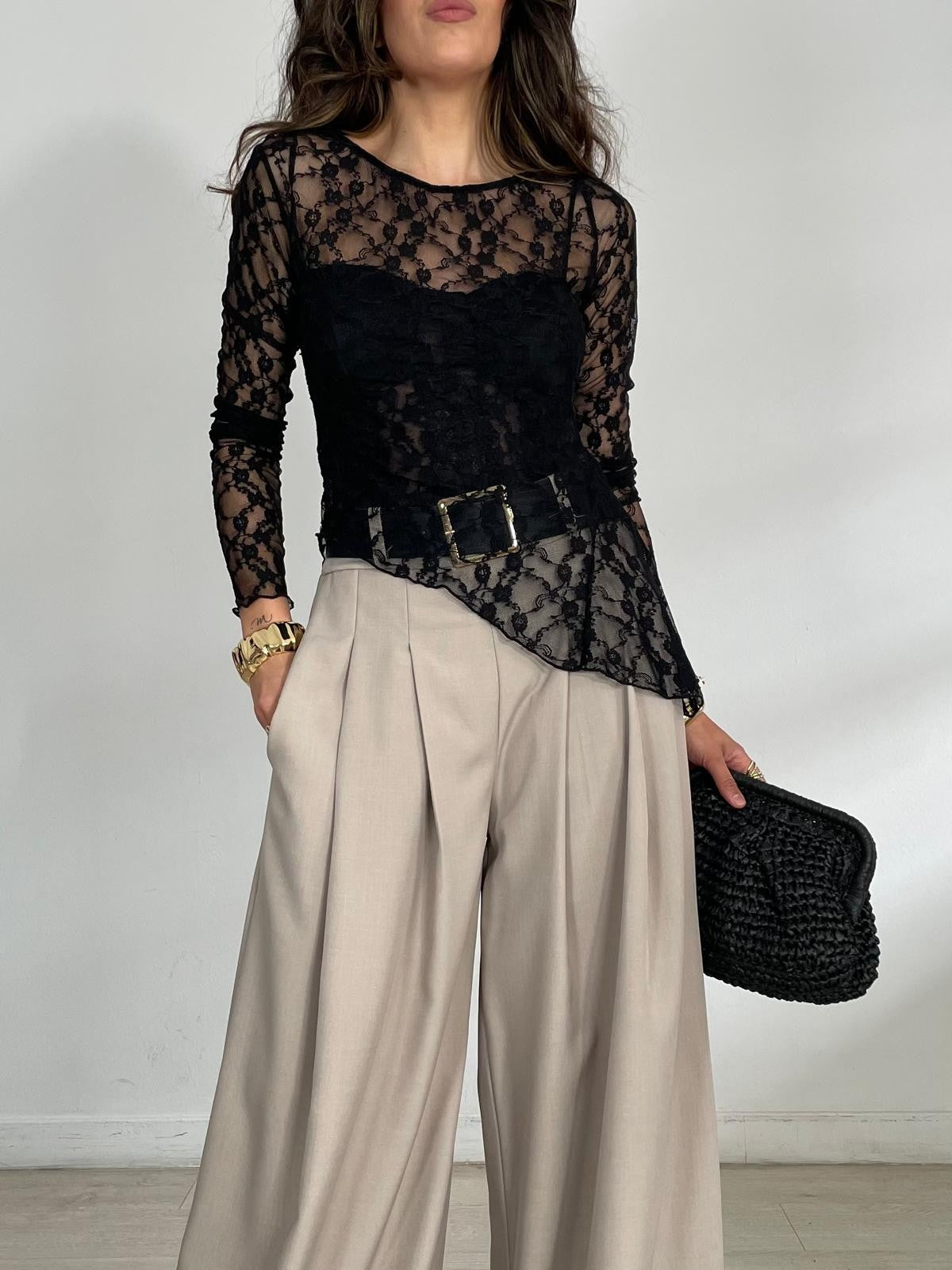 PANTALON ANCHO + CINTURON