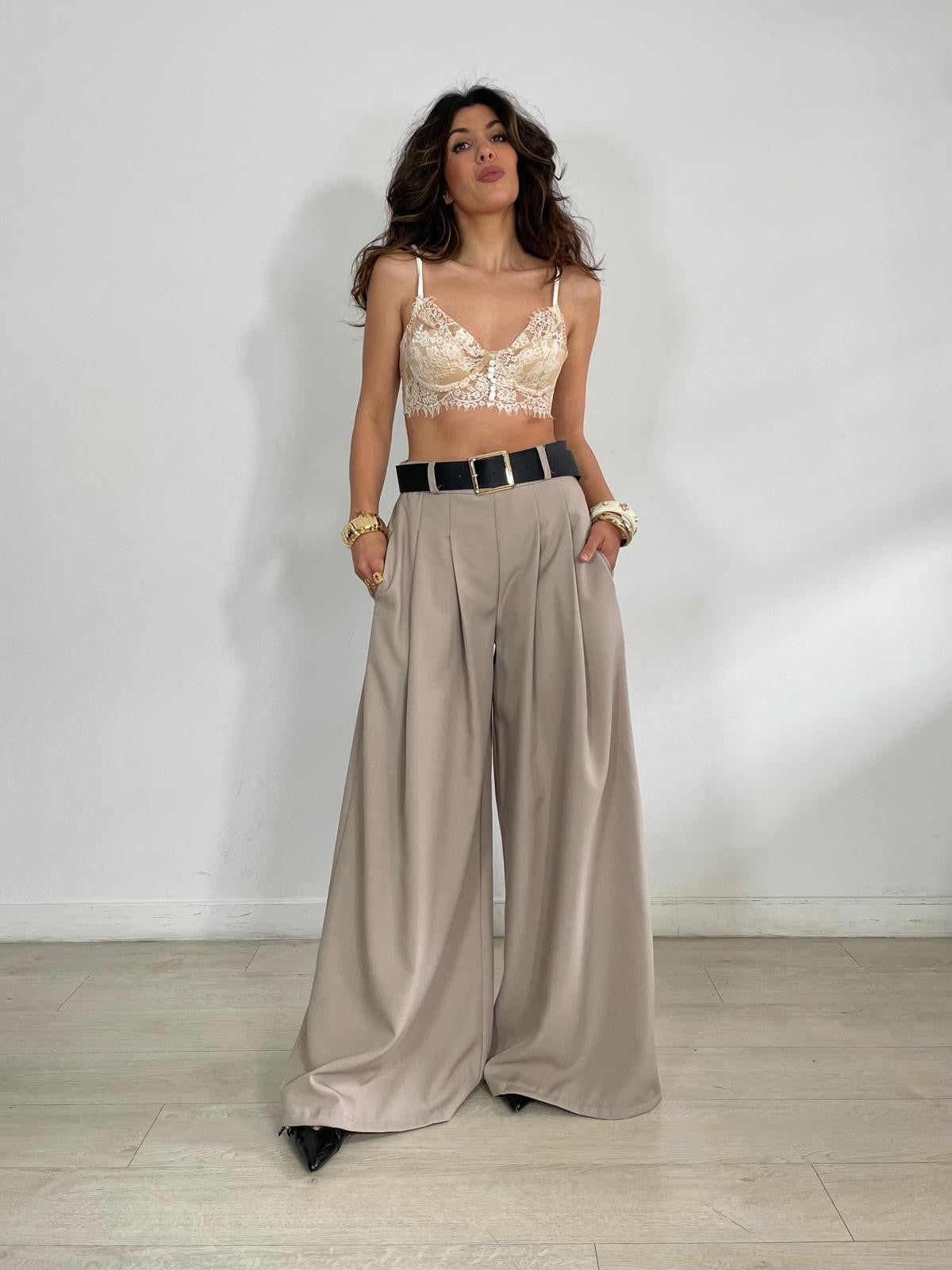 PANTALON ANCHO + CINTURON