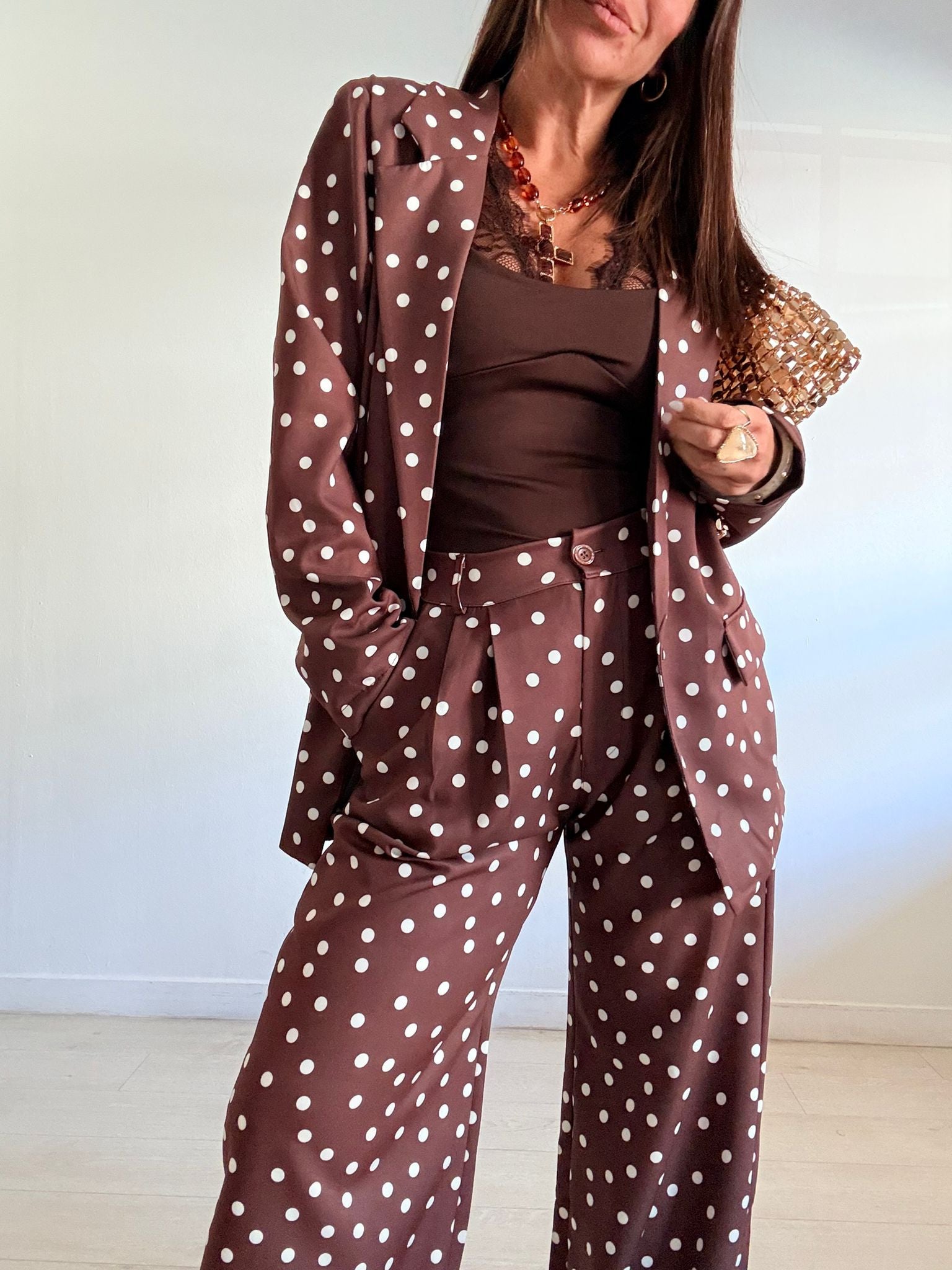 CONJUNTO LUNARES BLAZER & PANTALÓN