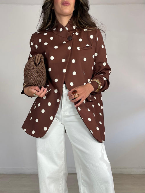 BLAZER LUNARES BOTÓN LATERAL
