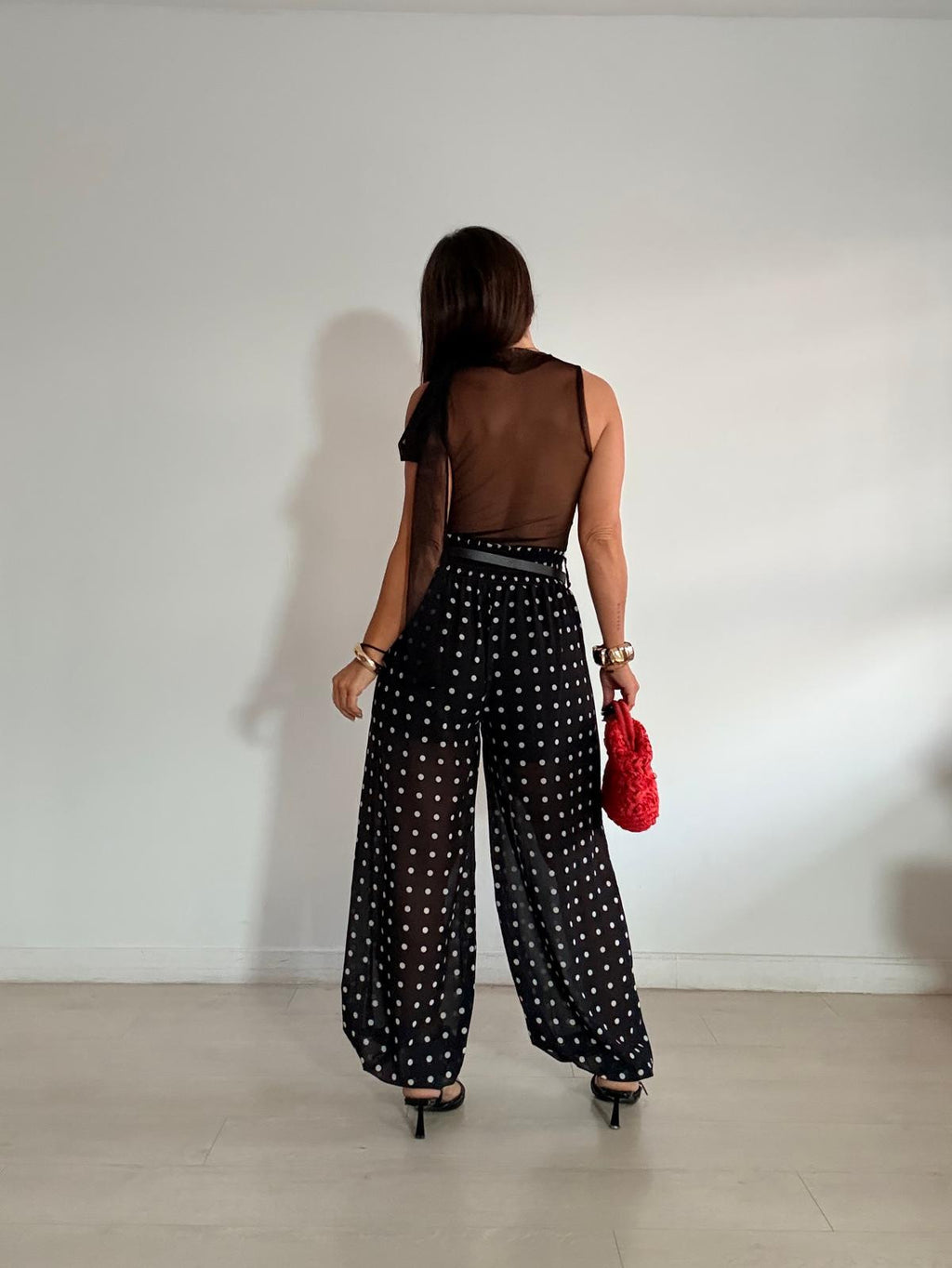 PANTALÓN BOMBACHO GASA + LUNARES