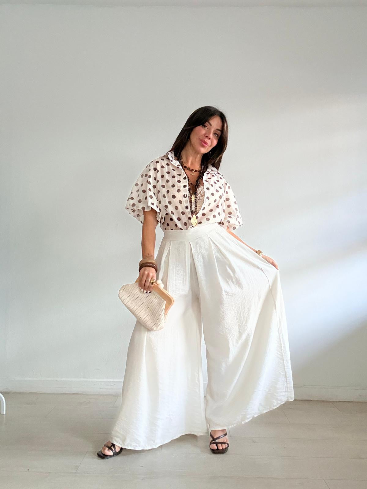 MAXI PANTALÓN FLUIDO BOLSILLOS