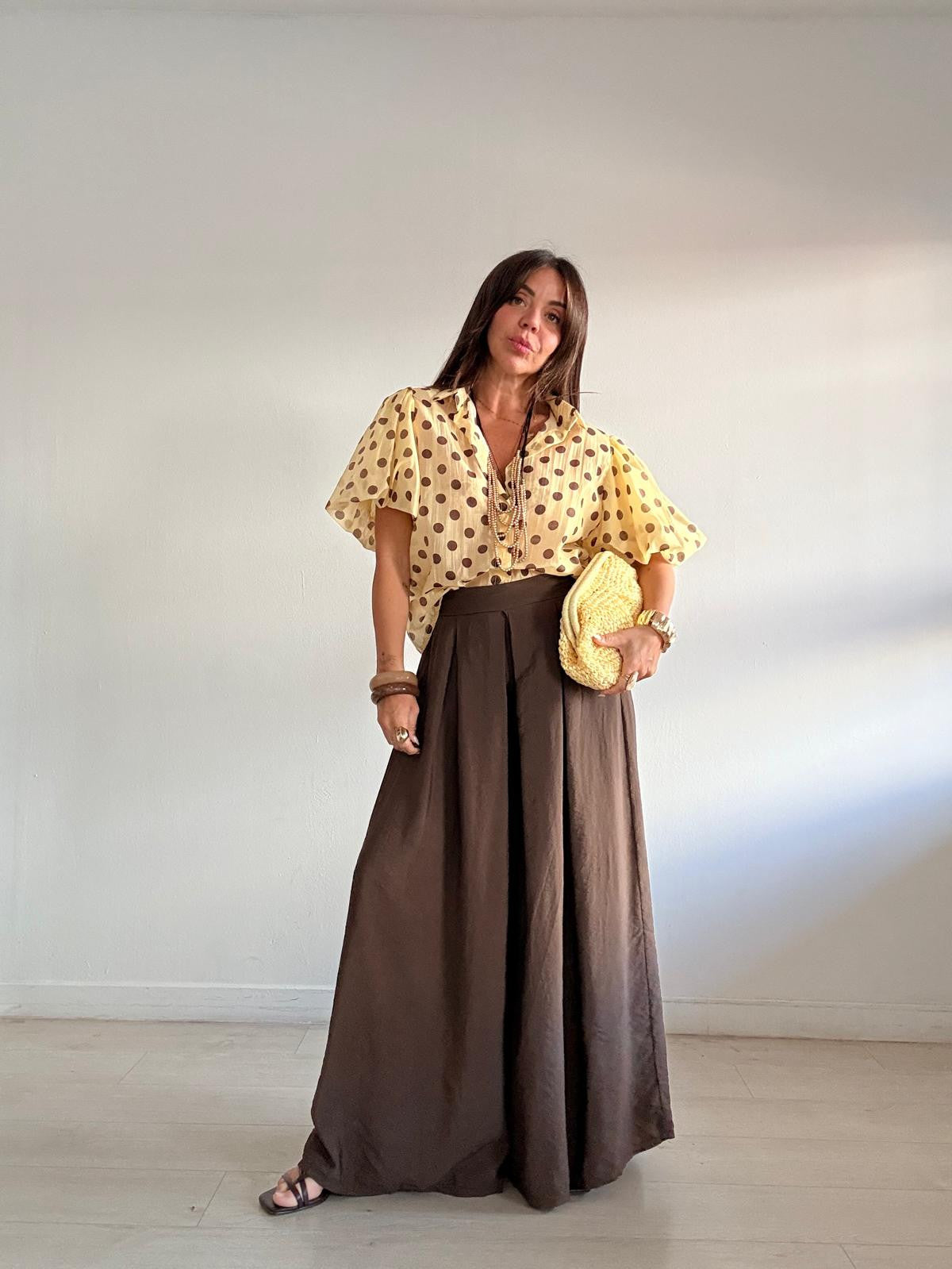 MAXI PANTALÓN FLUIDO BOLSILLOS