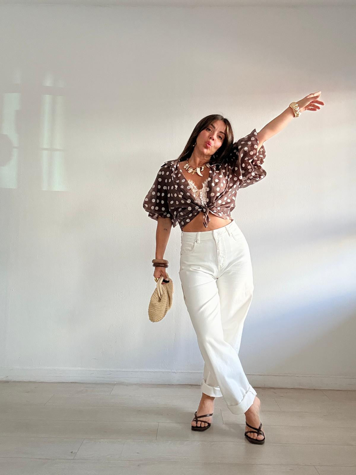 JEANS BALLOON BLANCO