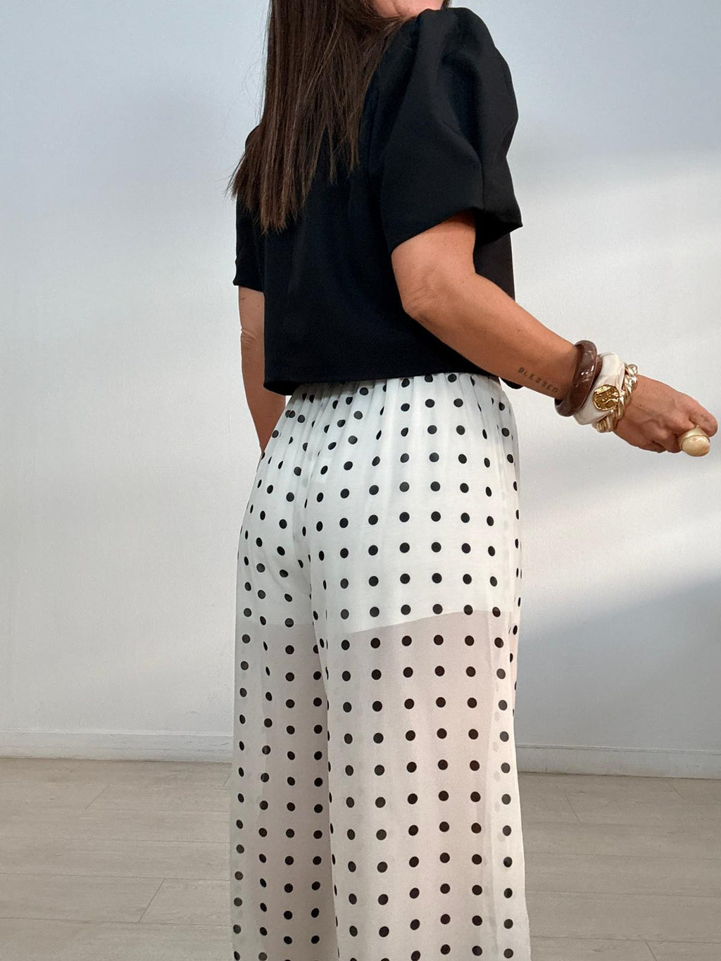 PANTALÓN BOMBACHO GASA + LUNARES