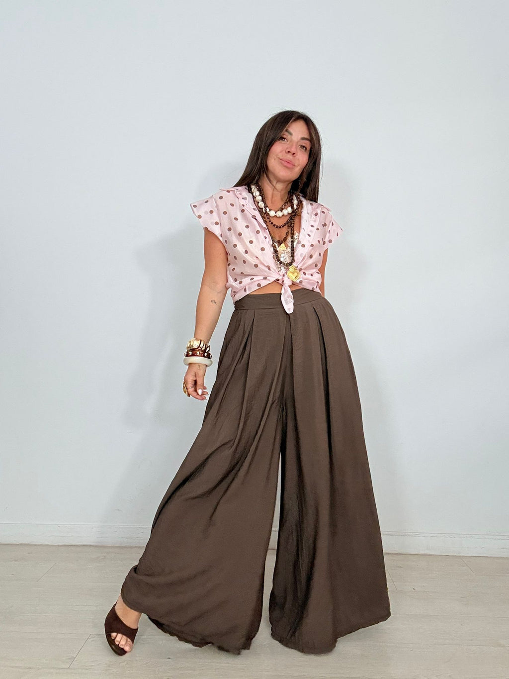 MAXI PANTALÓN FLUIDO BOLSILLOS