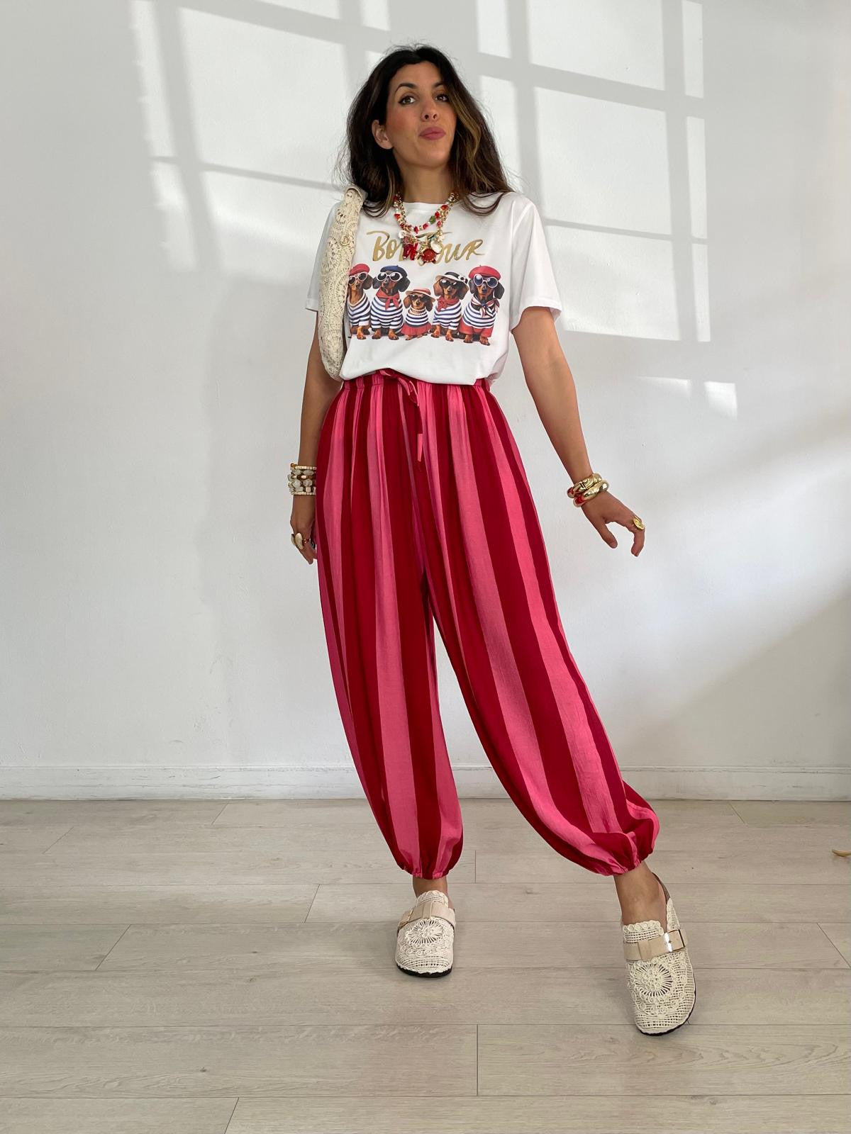 PANTALÓN BOMBACHO RAYAS