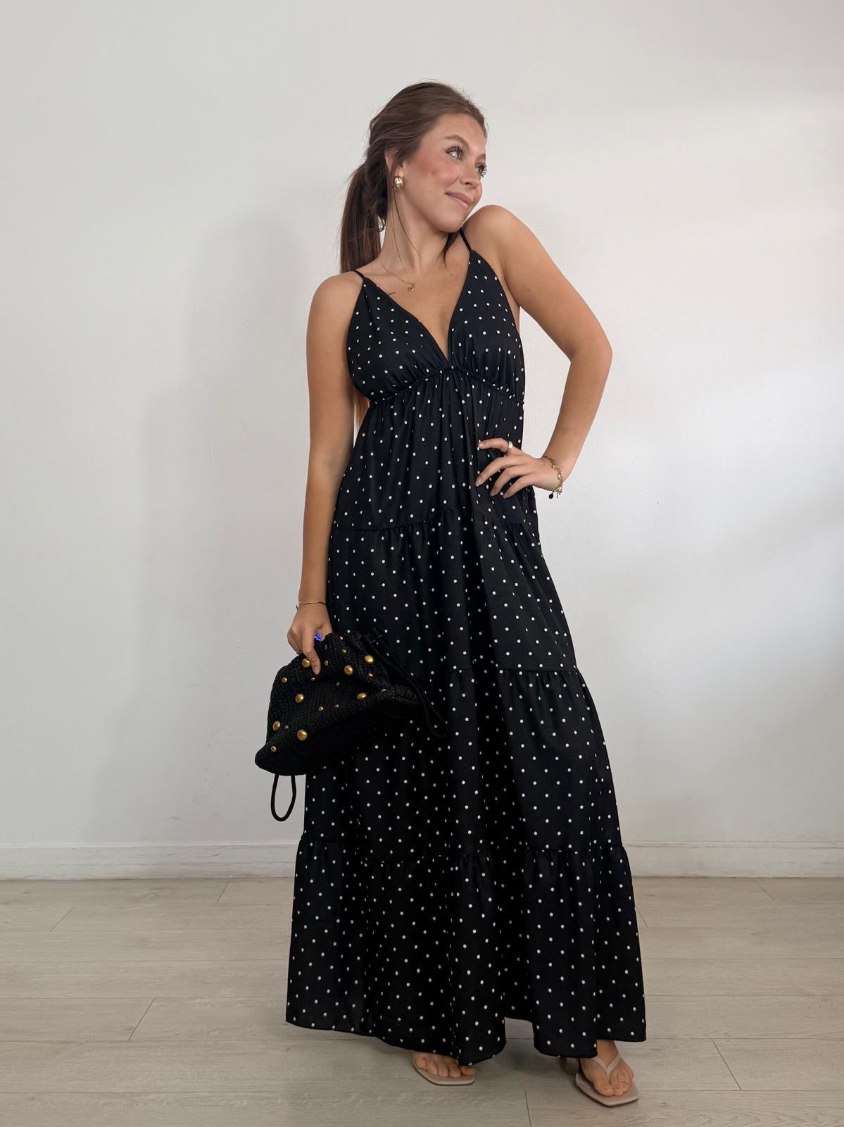 VESTIDO LARGO LUNARES