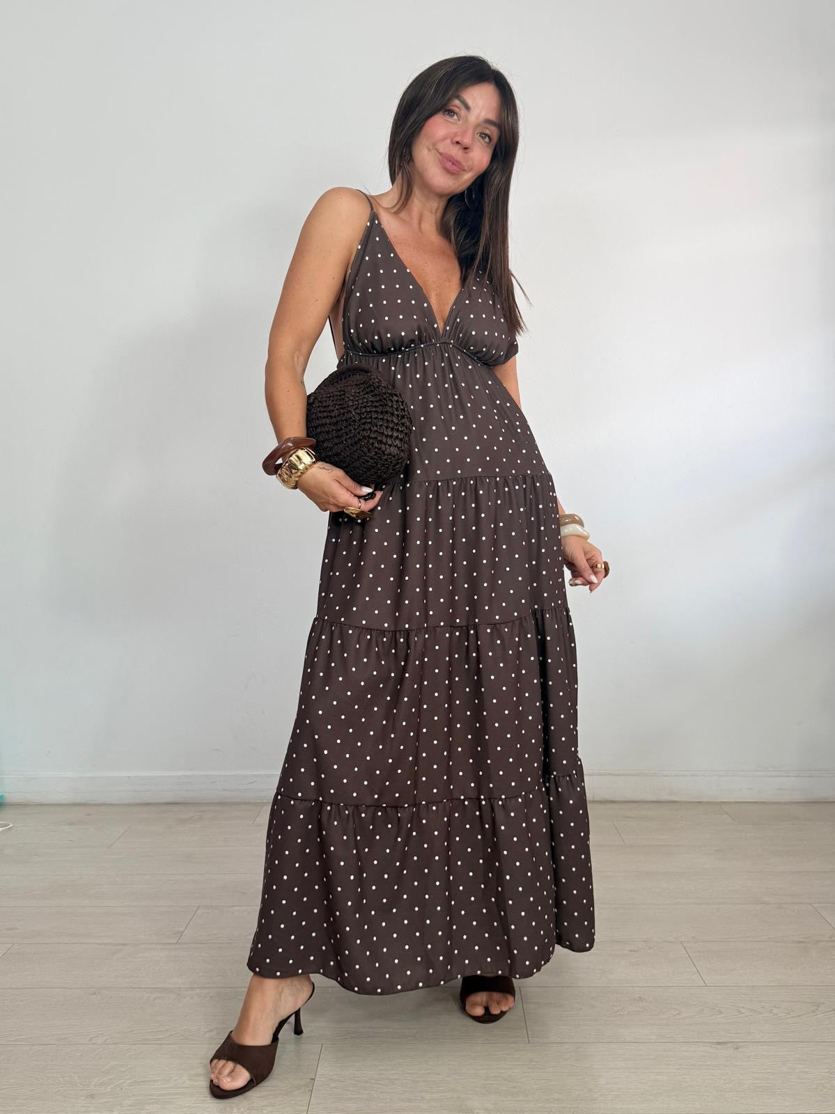 VESTIDO LARGO LUNARES