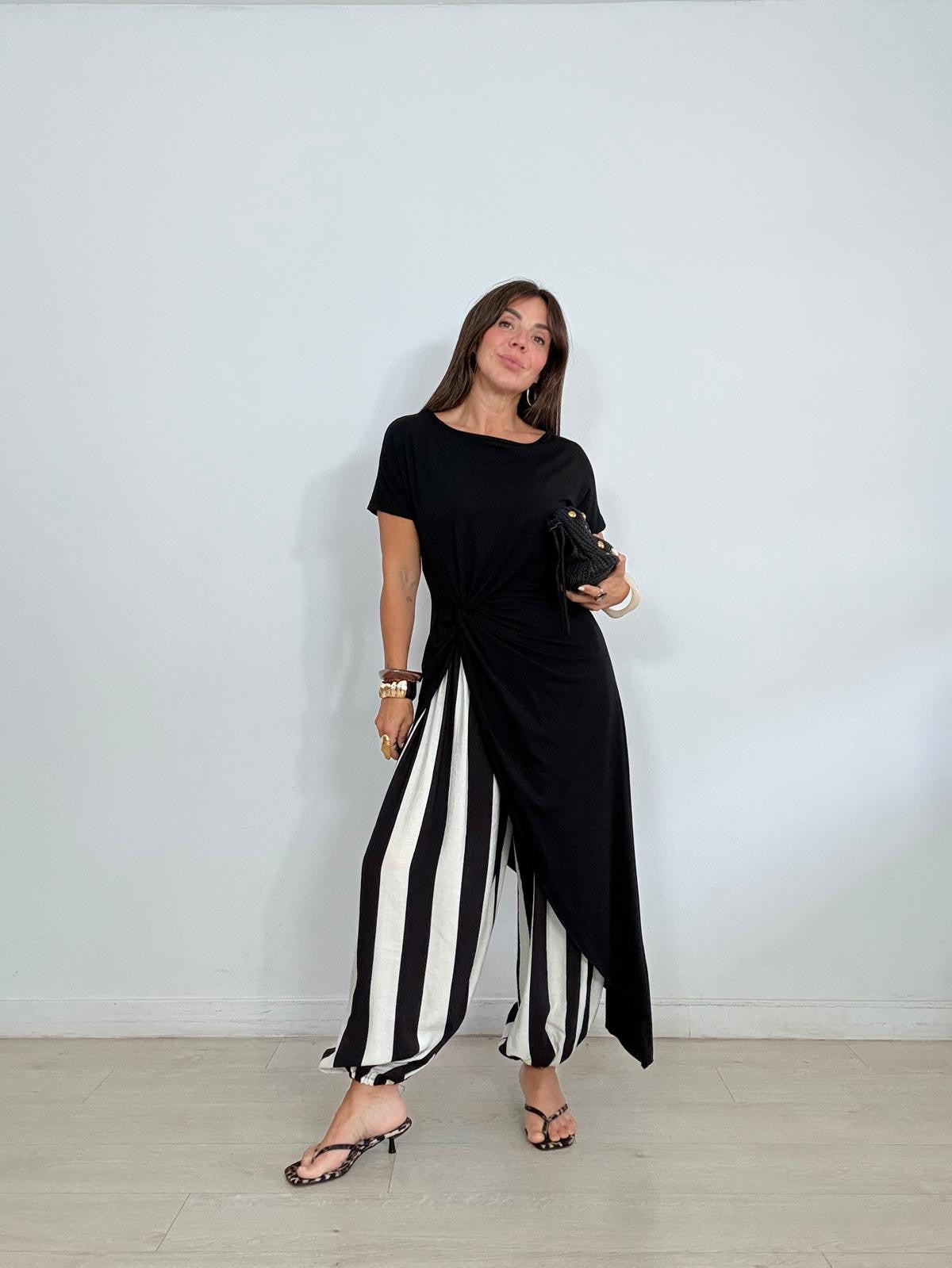 PANTALÓN BOMBACHO RAYAS