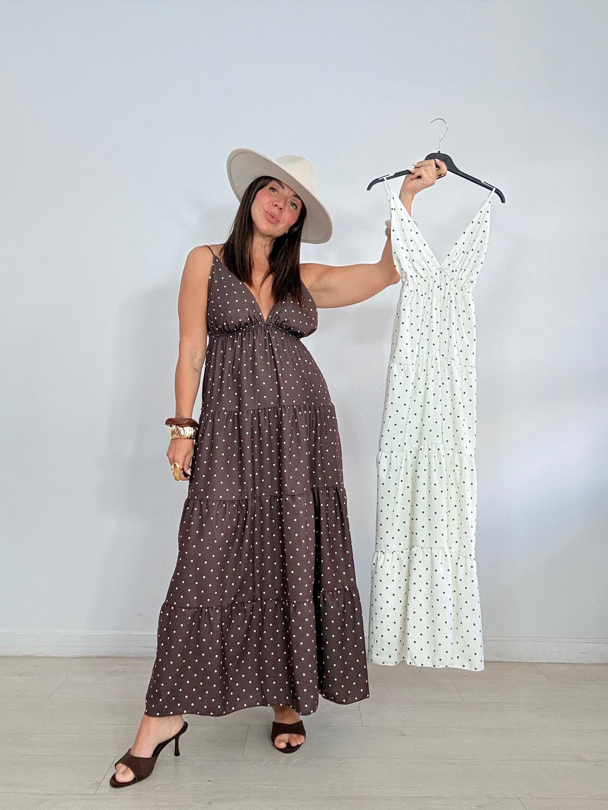 VESTIDO LARGO LUNARES