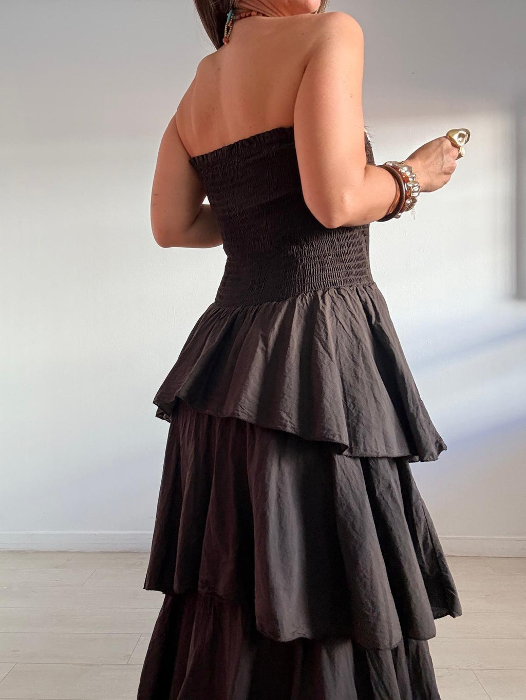 VESTIDO LARGO VOLANTES