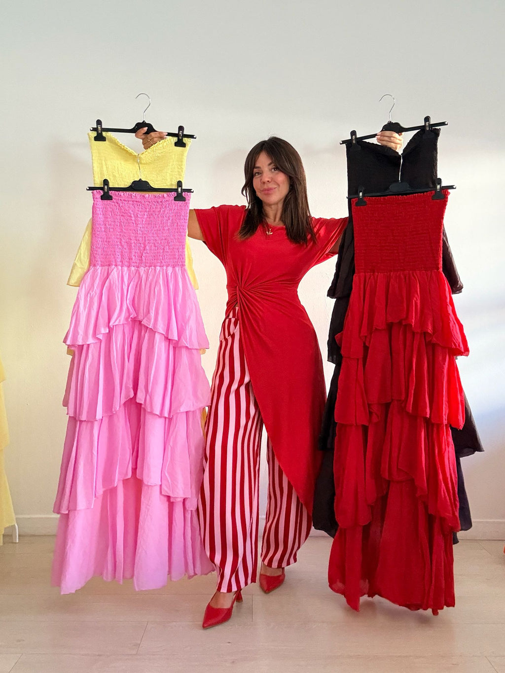 VESTIDO LARGO VOLANTES