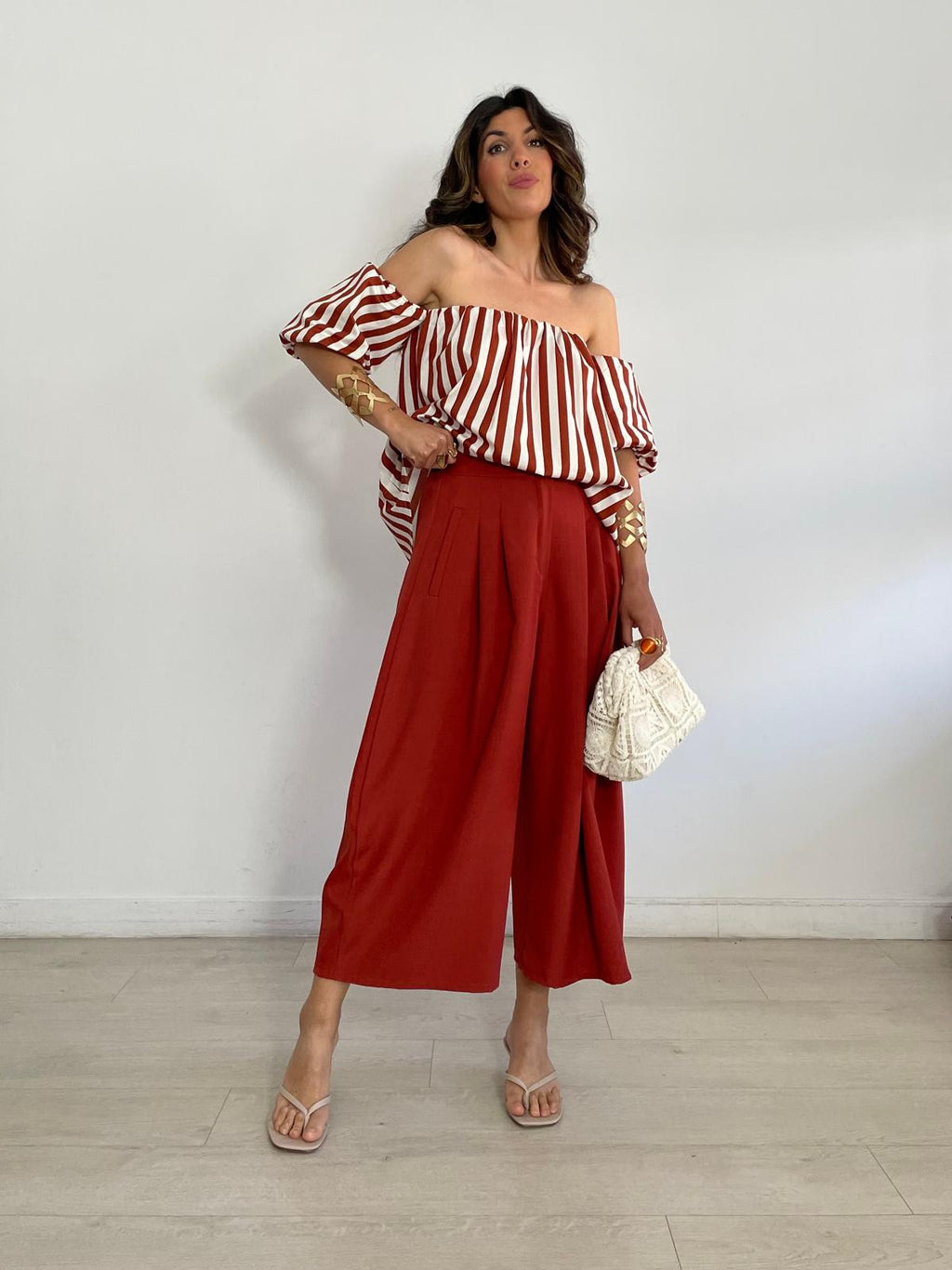 BLUSA RAYAS MANGAS GLOBO