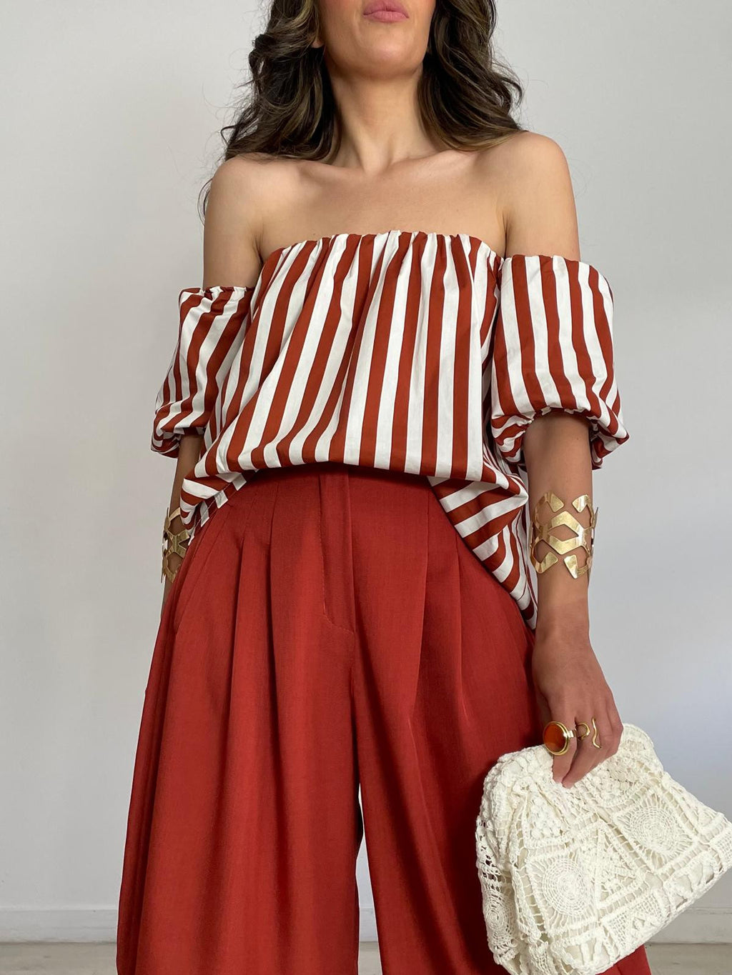 BLUSA RAYAS MANGAS GLOBO