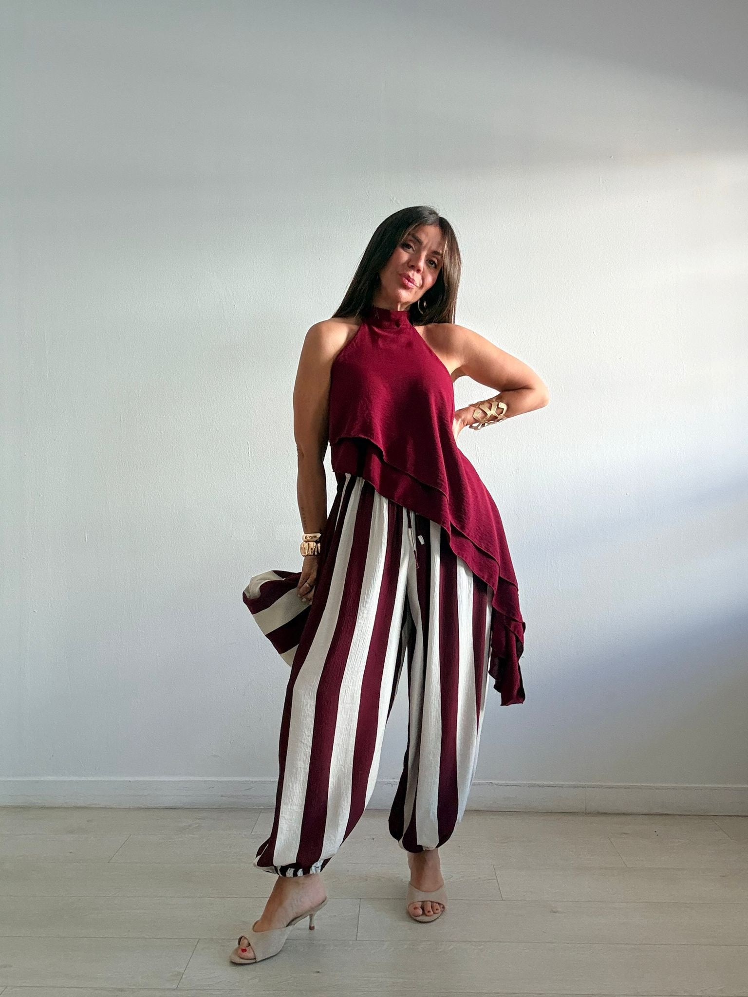 PANTALÓN BOMBACHO RAYAS