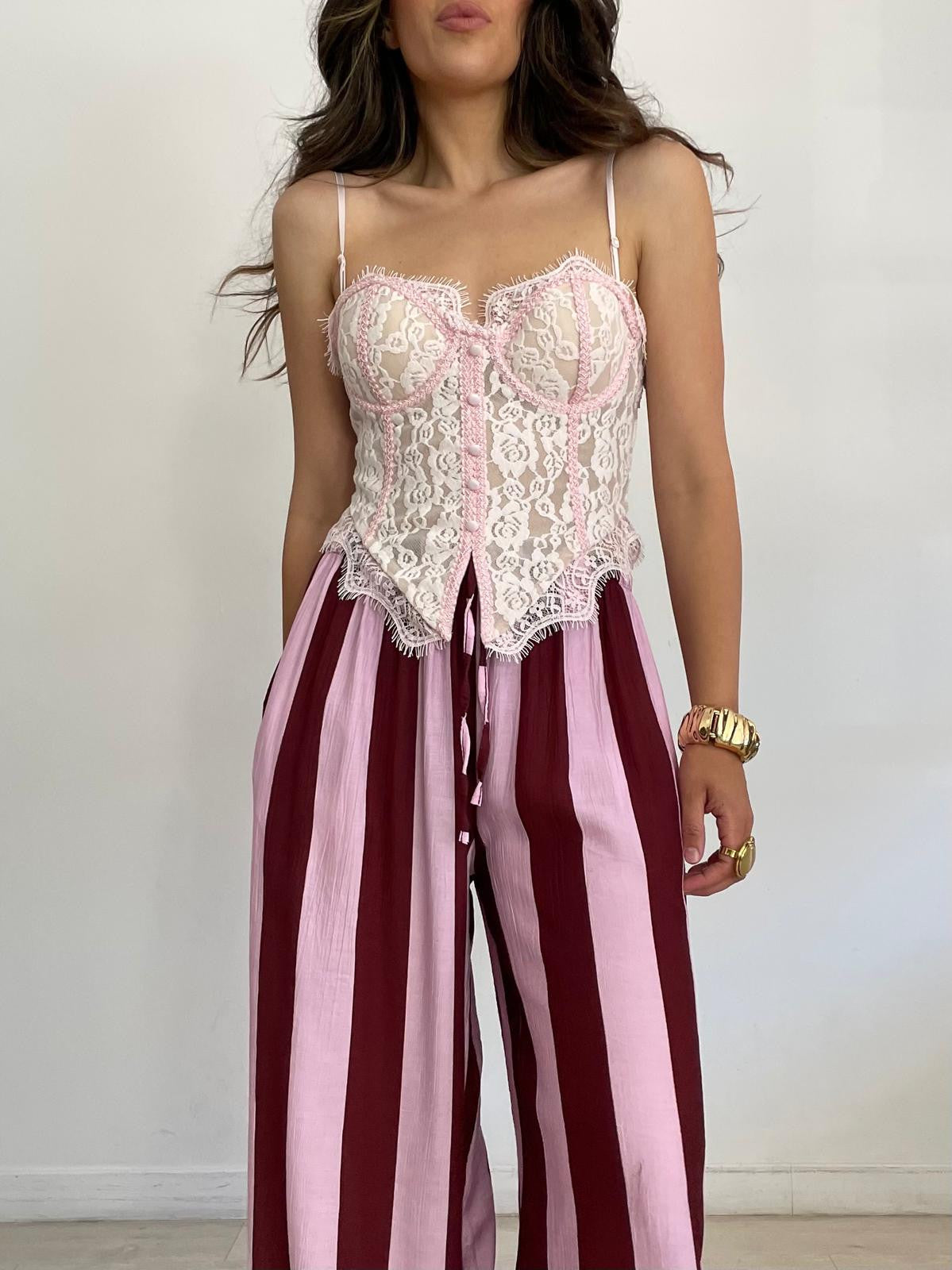 CORSET COMBINADO TERCIOPELO