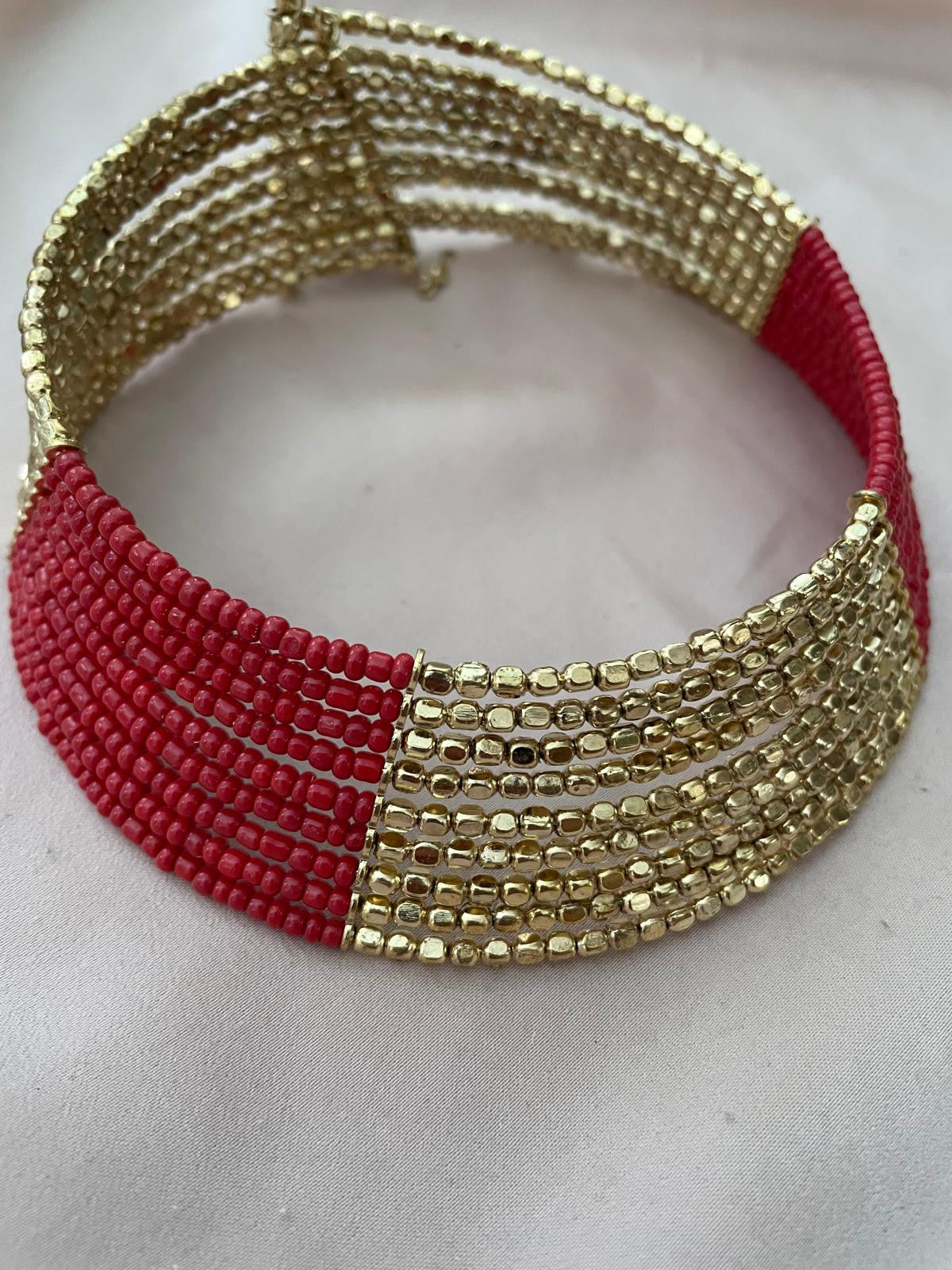 CHOKER CUENTAS BICOLOR