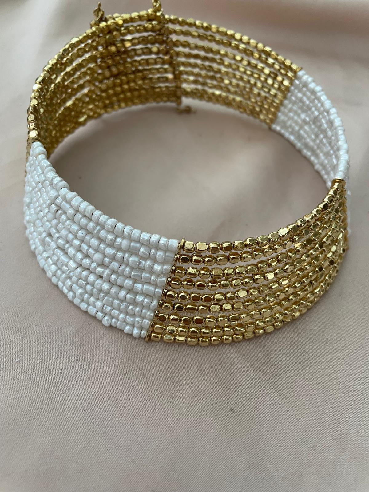 CHOKER CUENTAS BICOLOR
