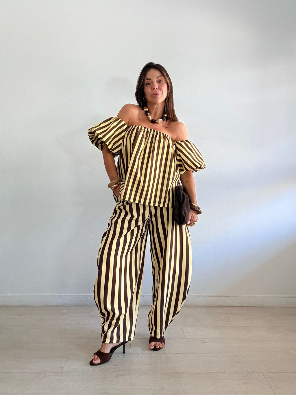 BLUSA RAYAS MANGAS GLOBO