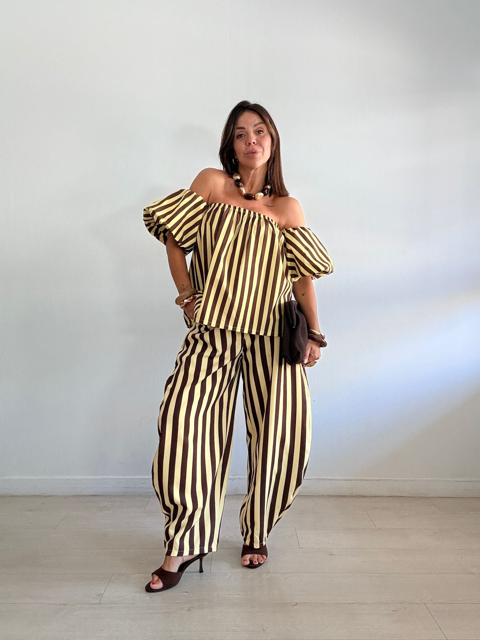 BLUSA RAYAS MANGAS GLOBO