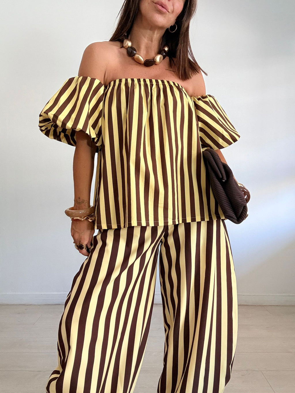 BLUSA RAYAS MANGAS GLOBO