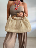 BOLSO RAFIA ASA DE MADERA
