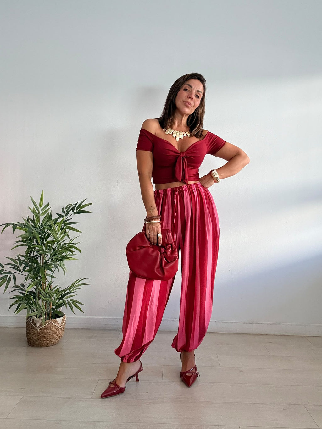 PANTALÓN BOMBACHO RAYAS