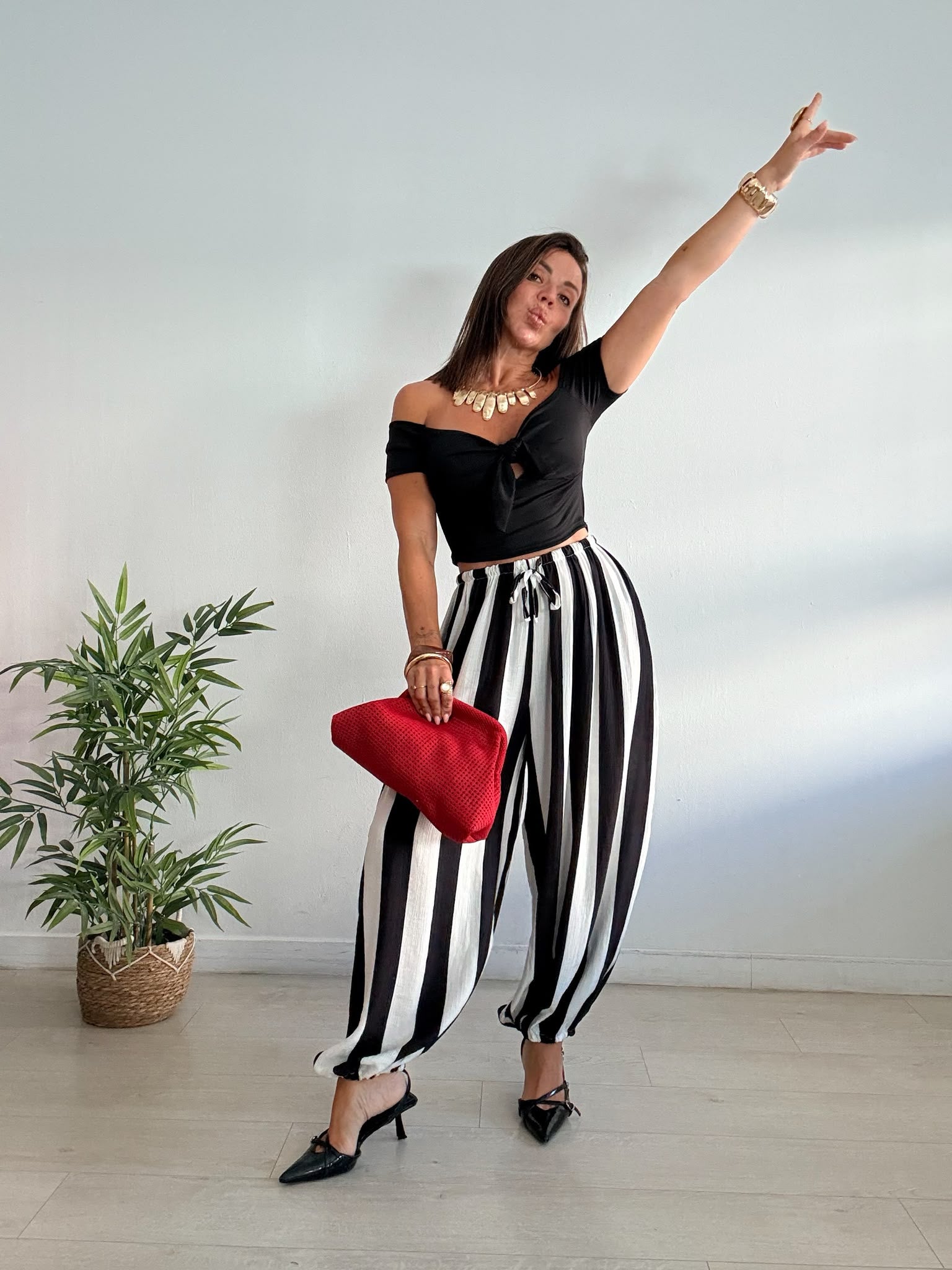 PANTALÓN BOMBACHO RAYAS