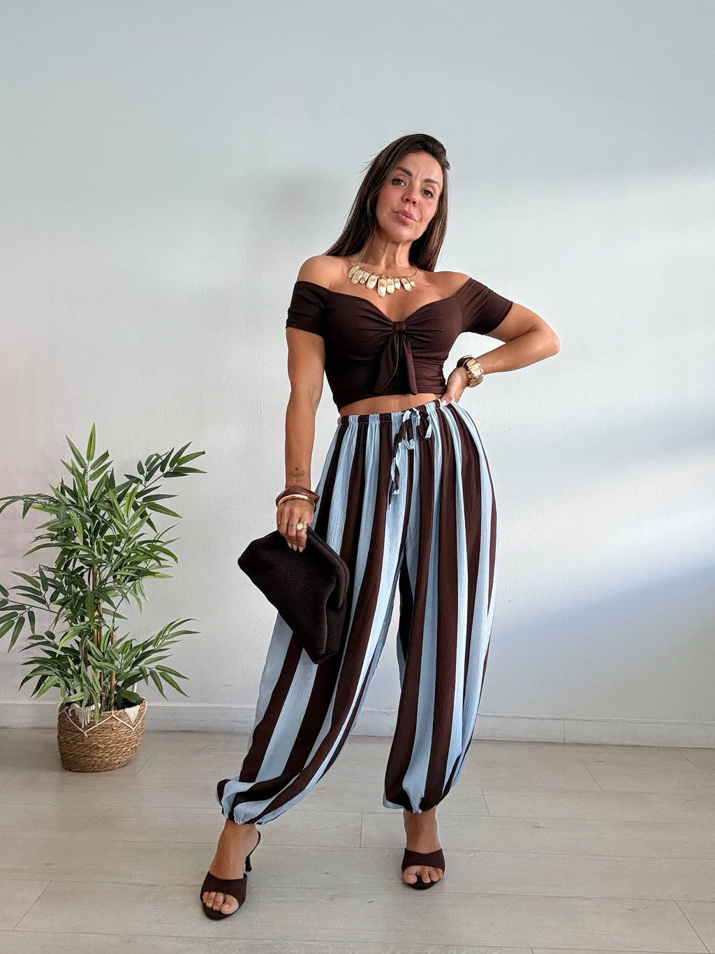 PANTALÓN BOMBACHO RAYAS