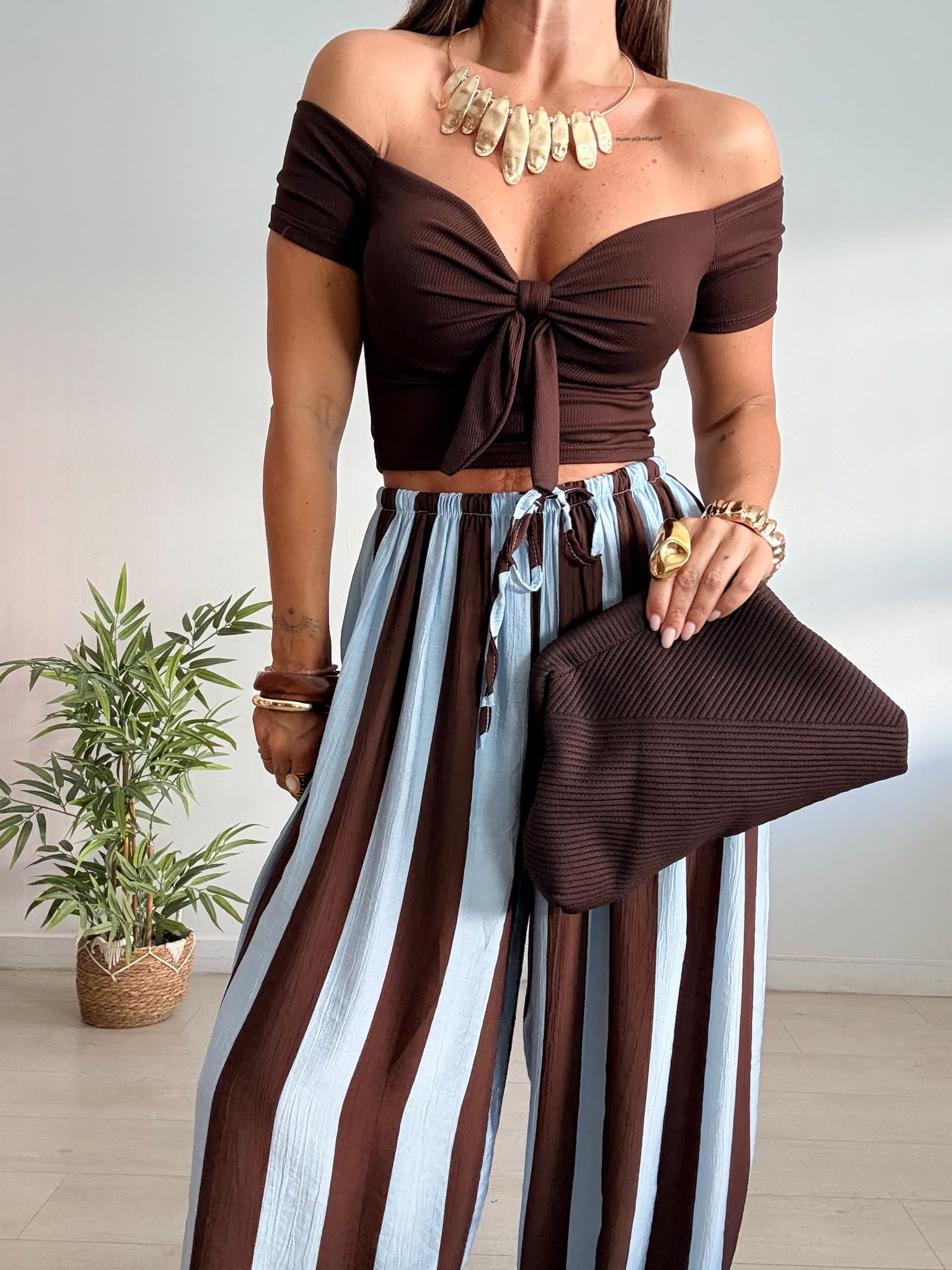 PANTALÓN BOMBACHO RAYAS