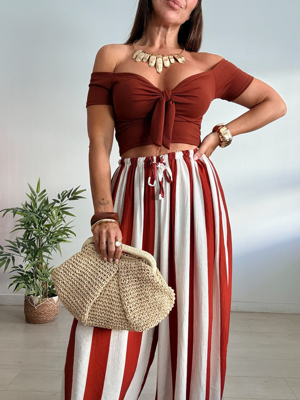 PANTALÓN BOMBACHO RAYAS