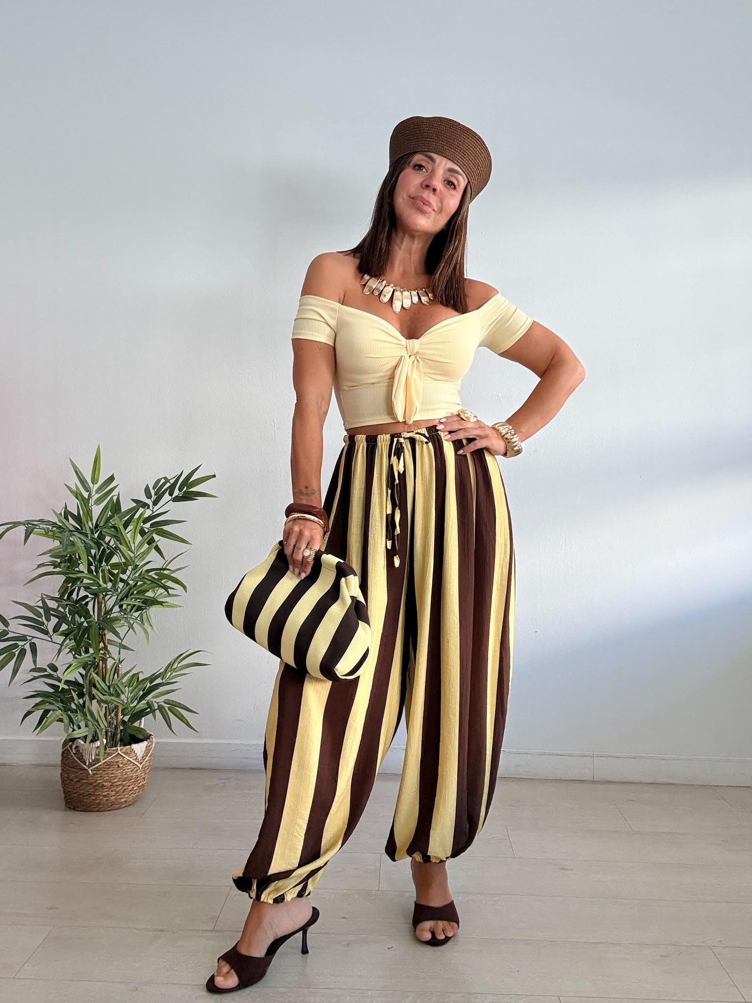 PANTALÓN BOMBACHO RAYAS