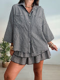 BLUSA ABOTONADA CUADROS VICHY