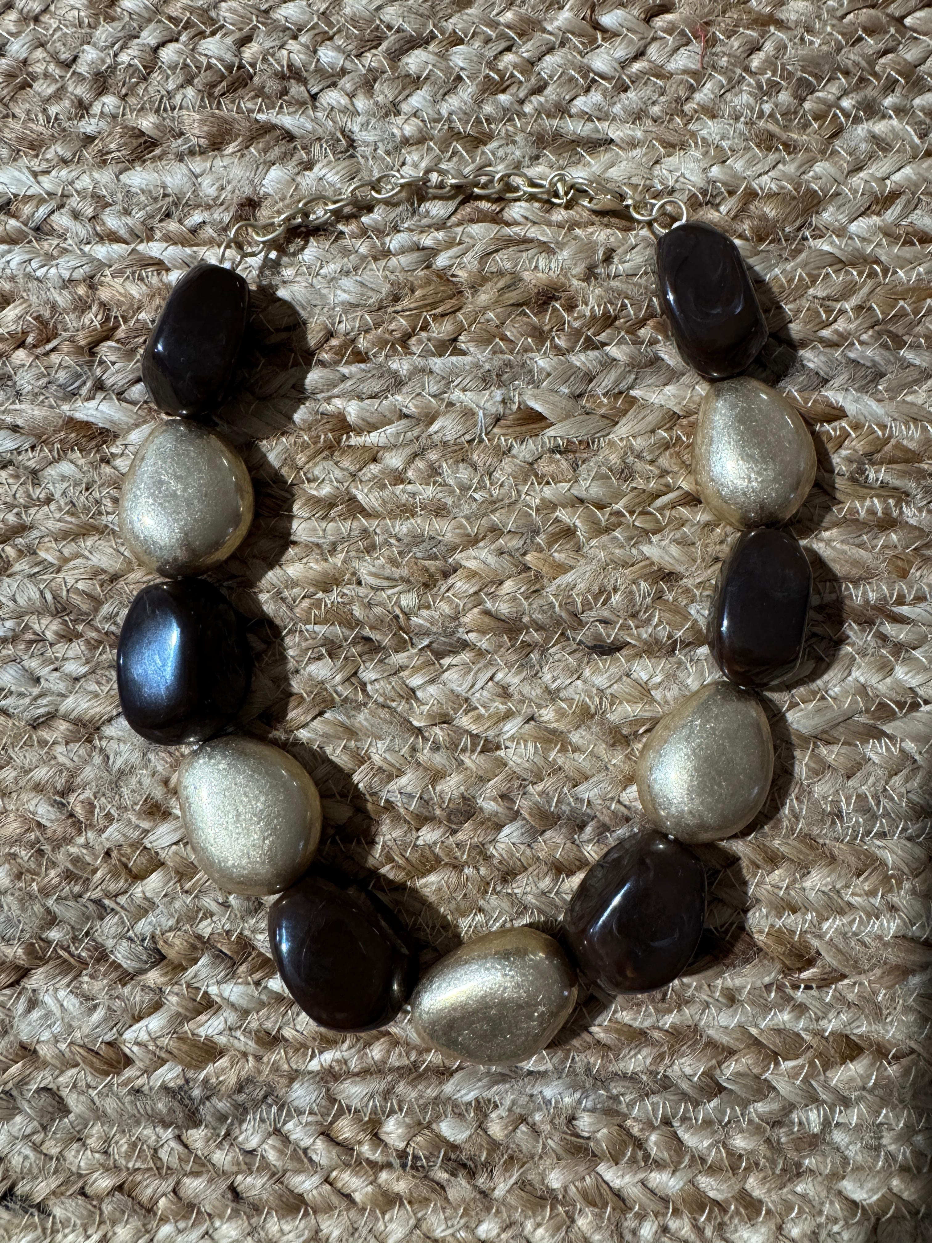 COLLAR PIEDRAS GOLDEN & BLACK