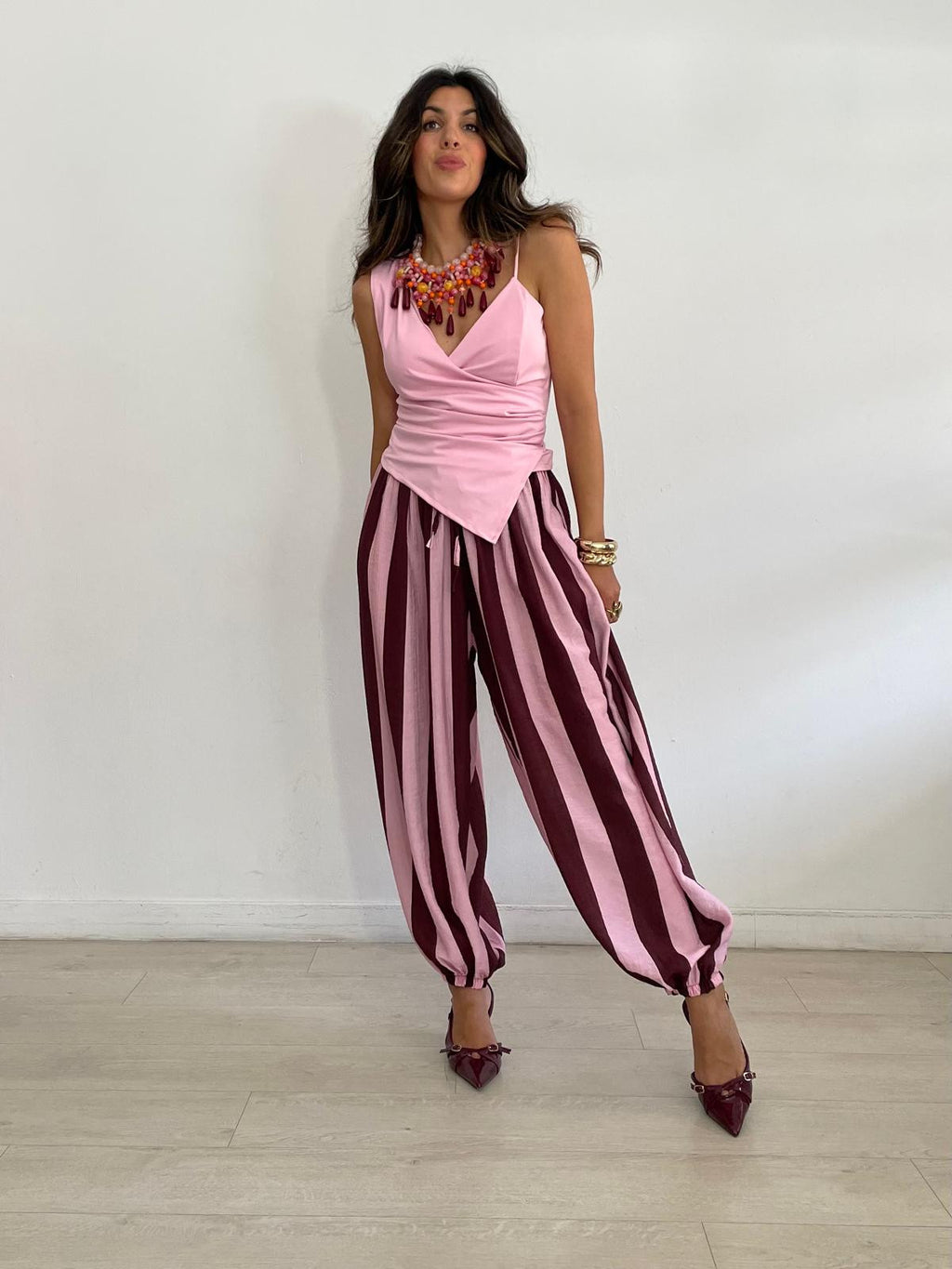 PANTALÓN BOMBACHO RAYAS