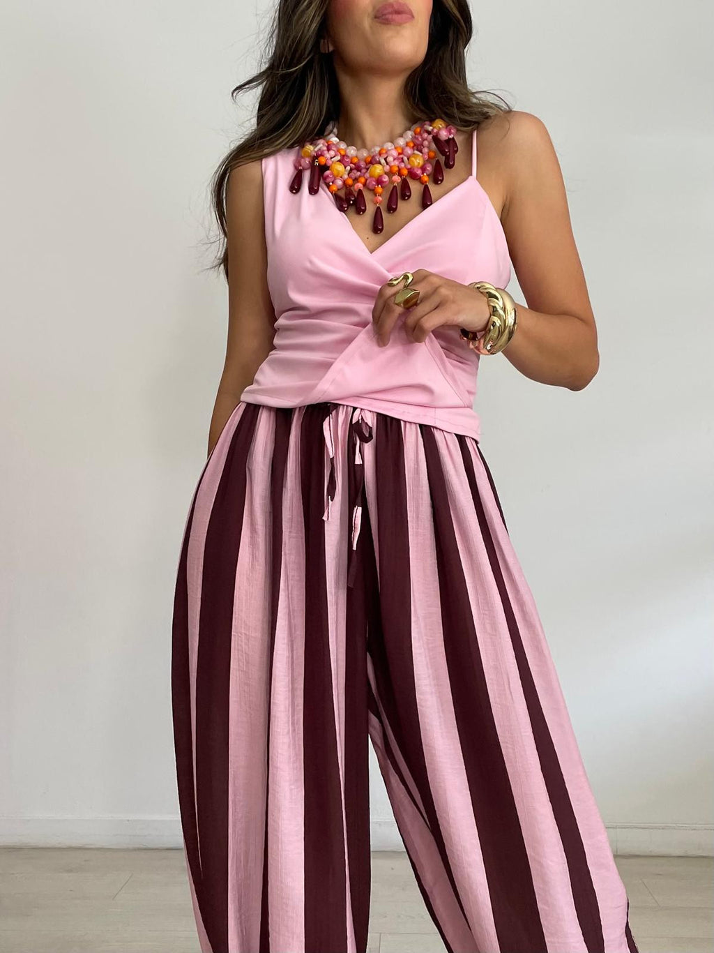 PANTALÓN BOMBACHO RAYAS