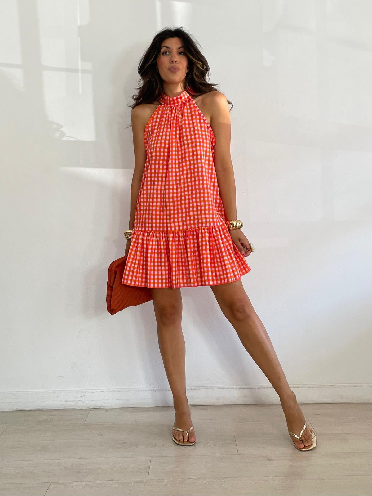 VESTIDO CUADRITOS  COLORS