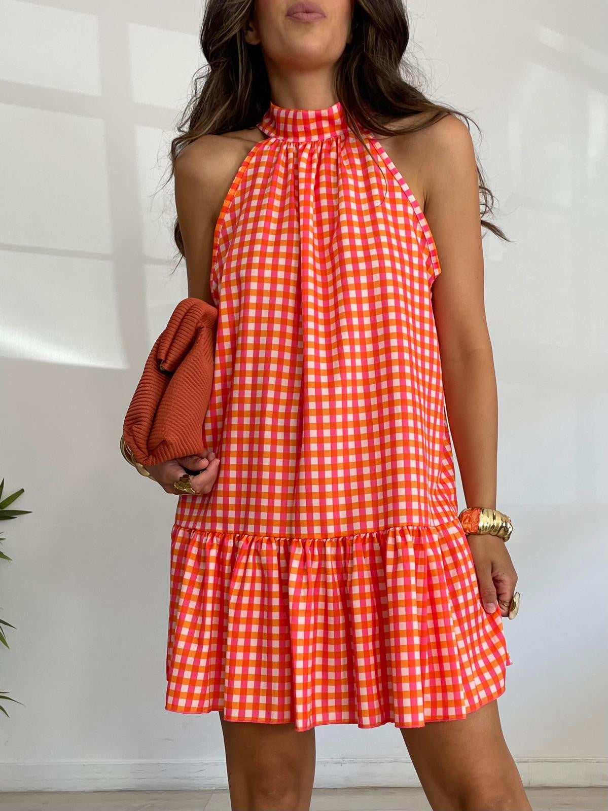 VESTIDO CUADRITOS  COLORS