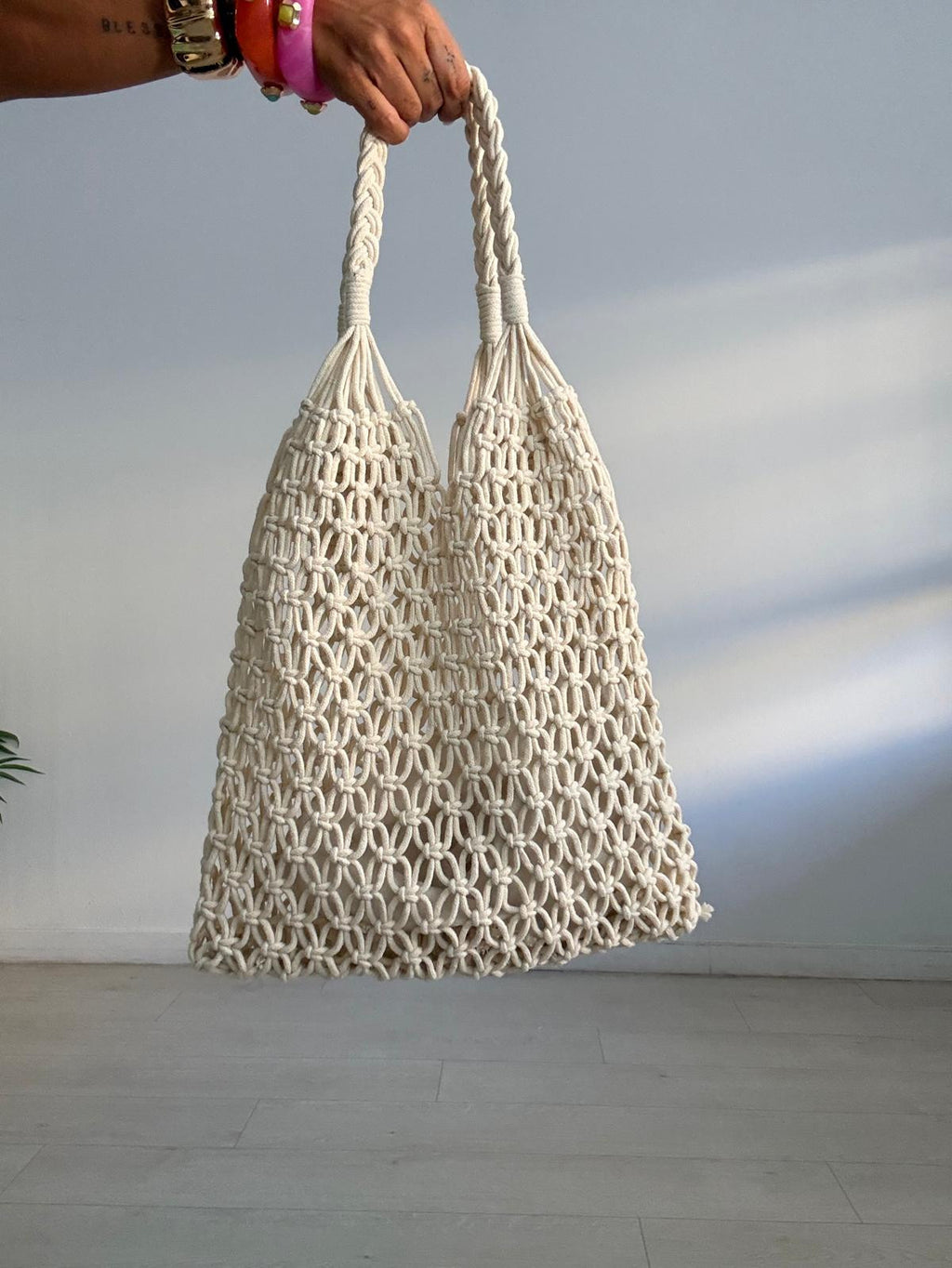BOLSO SHOPPER MACRAMÉ