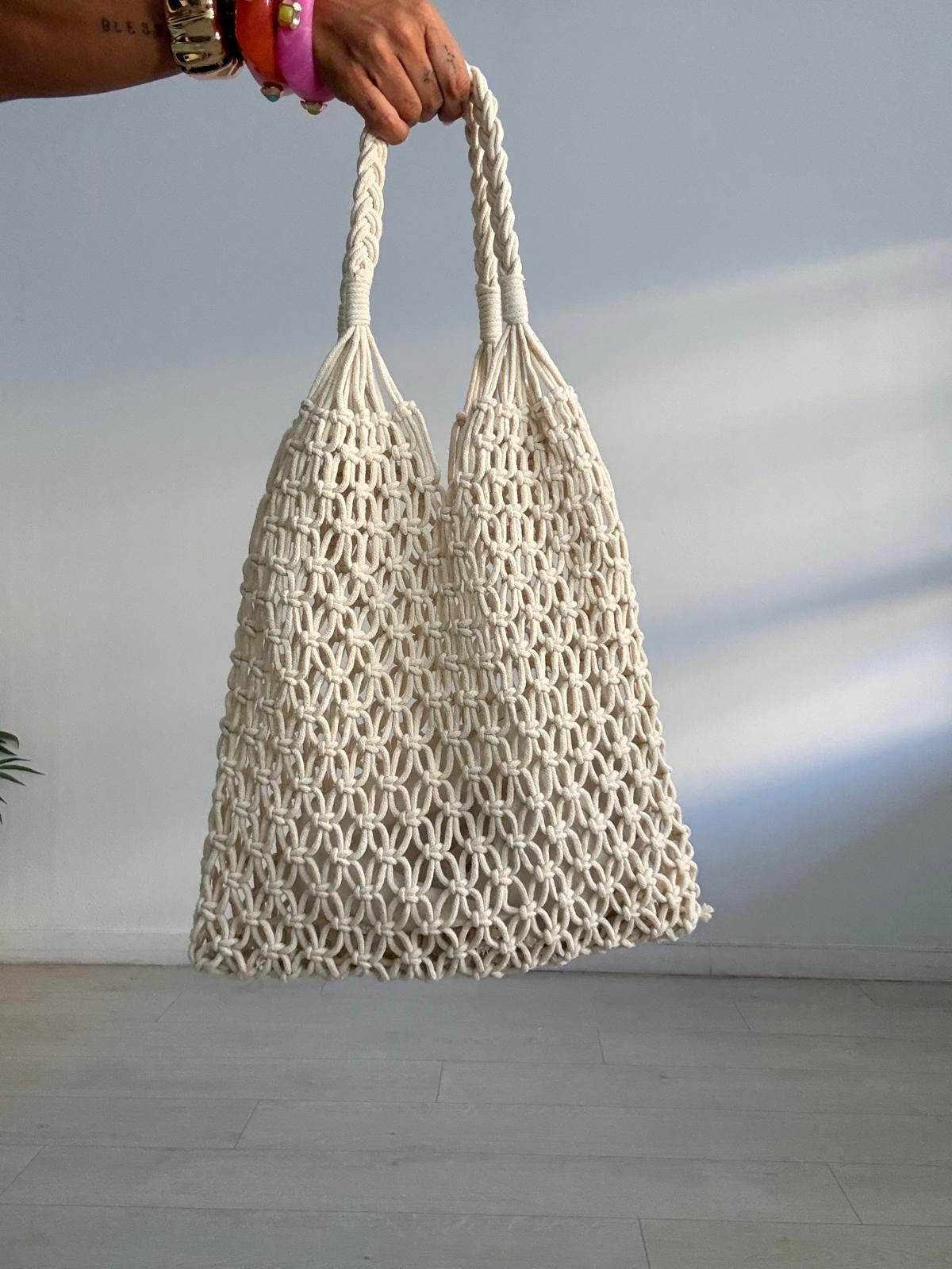 BOLSO SHOPPER MACRAMÉ