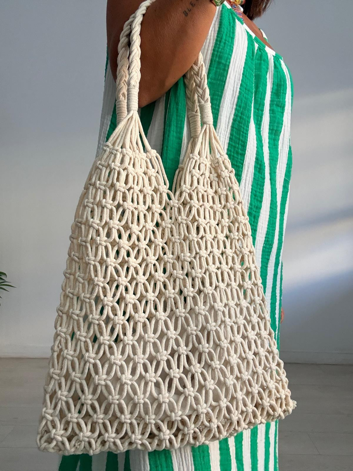 BOLSO SHOPPER MACRAMÉ