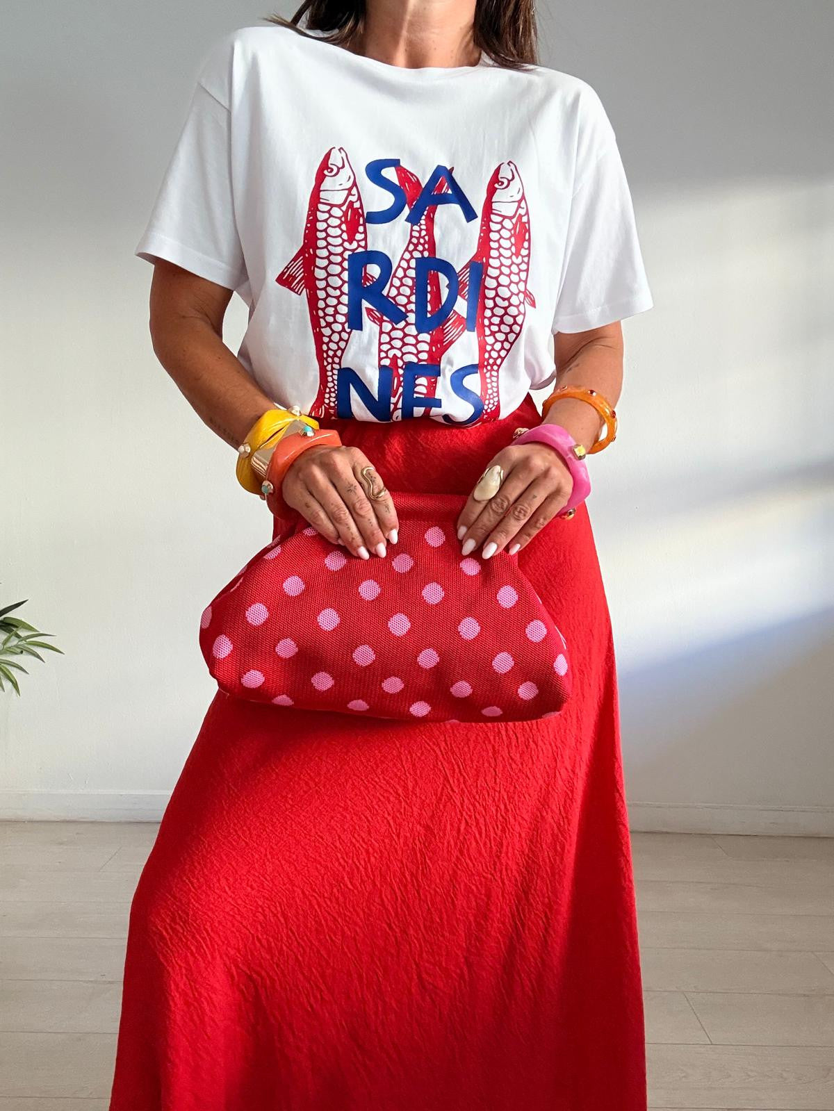 CAMISETA SARDINES BLUE & RED