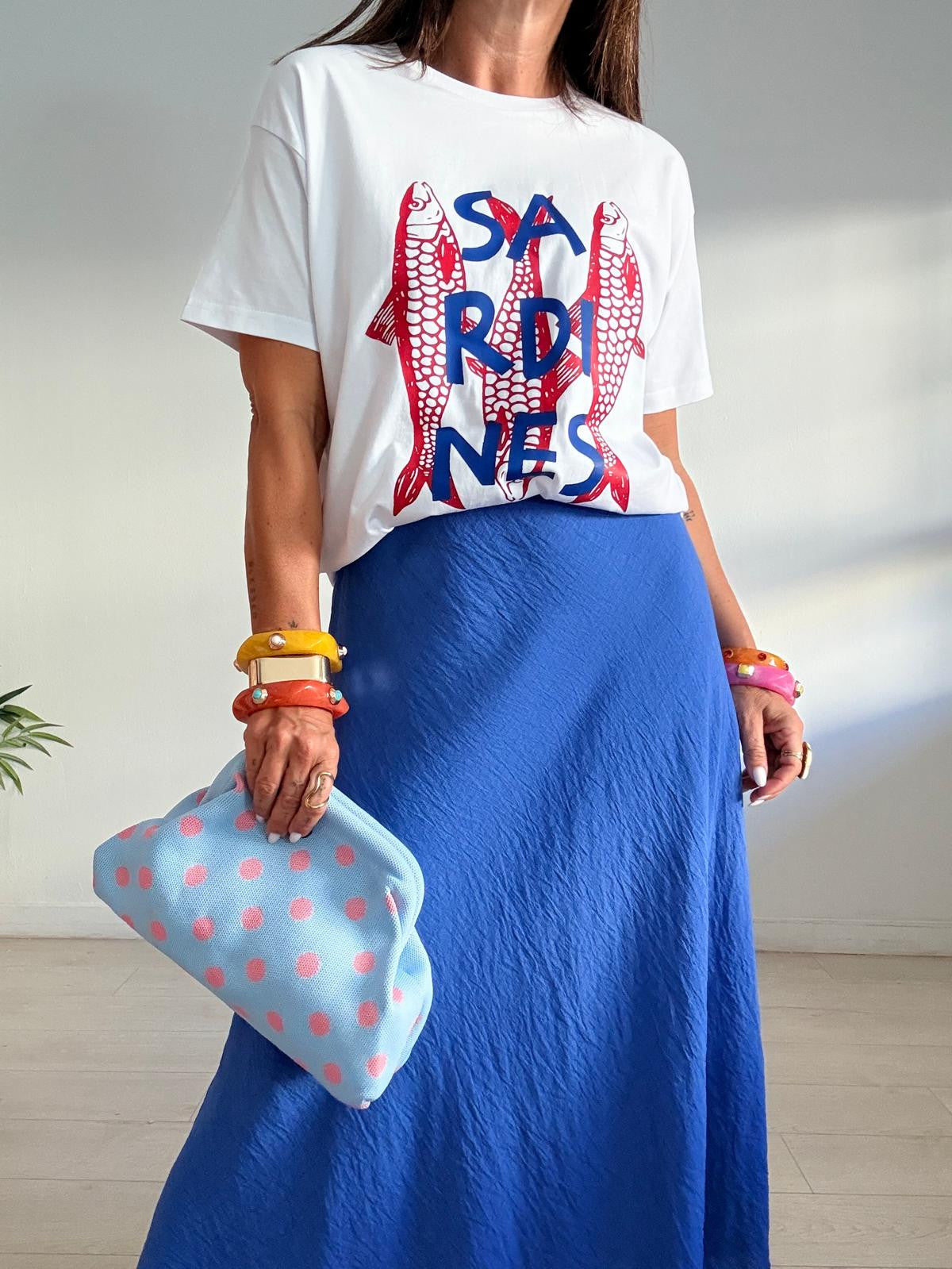 CAMISETA SARDINES BLUE & RED