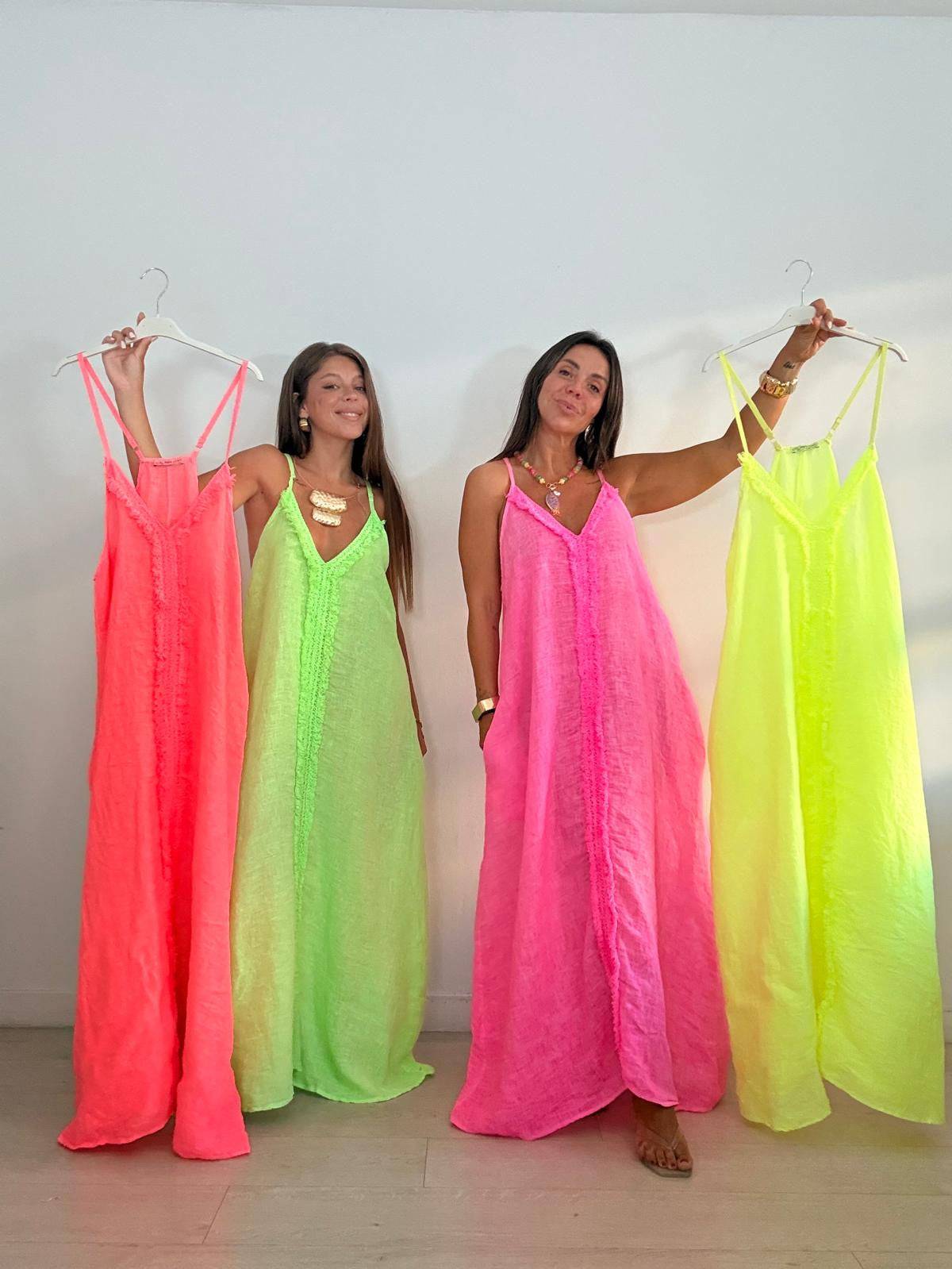 VESTIDO LINO TIRANTES REGULABLES