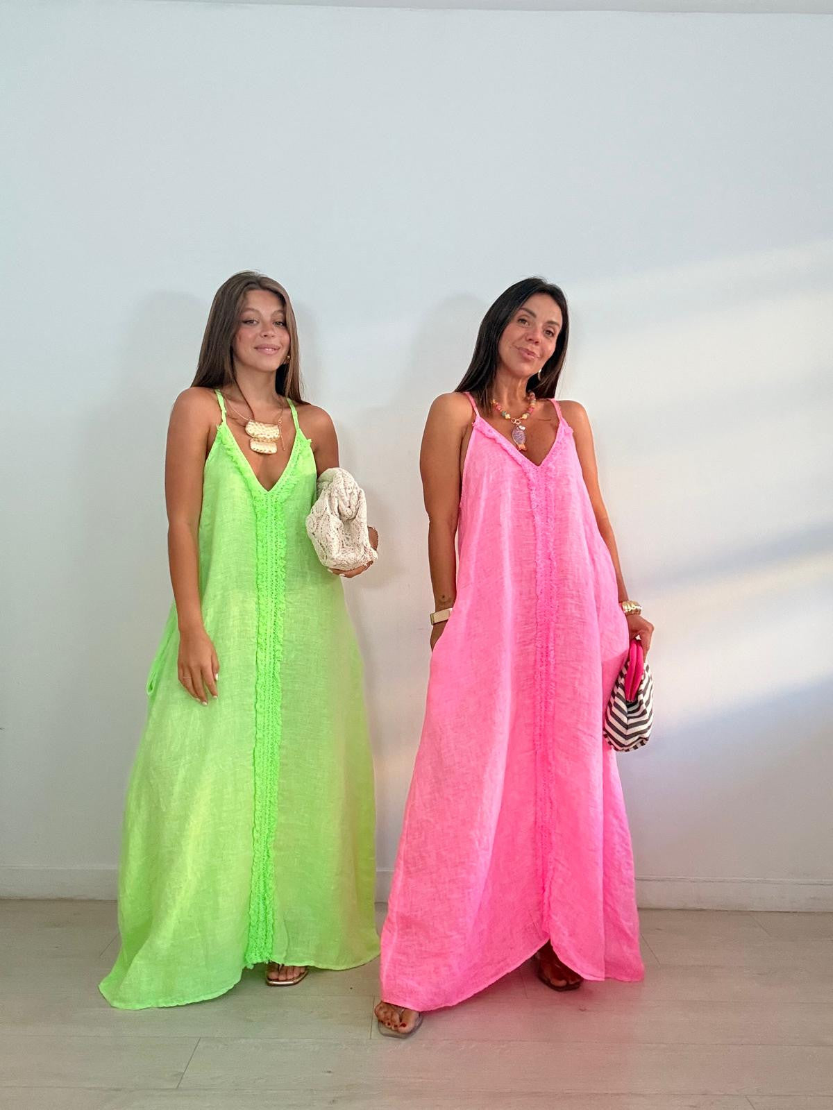 VESTIDO LINO TIRANTES REGULABLES