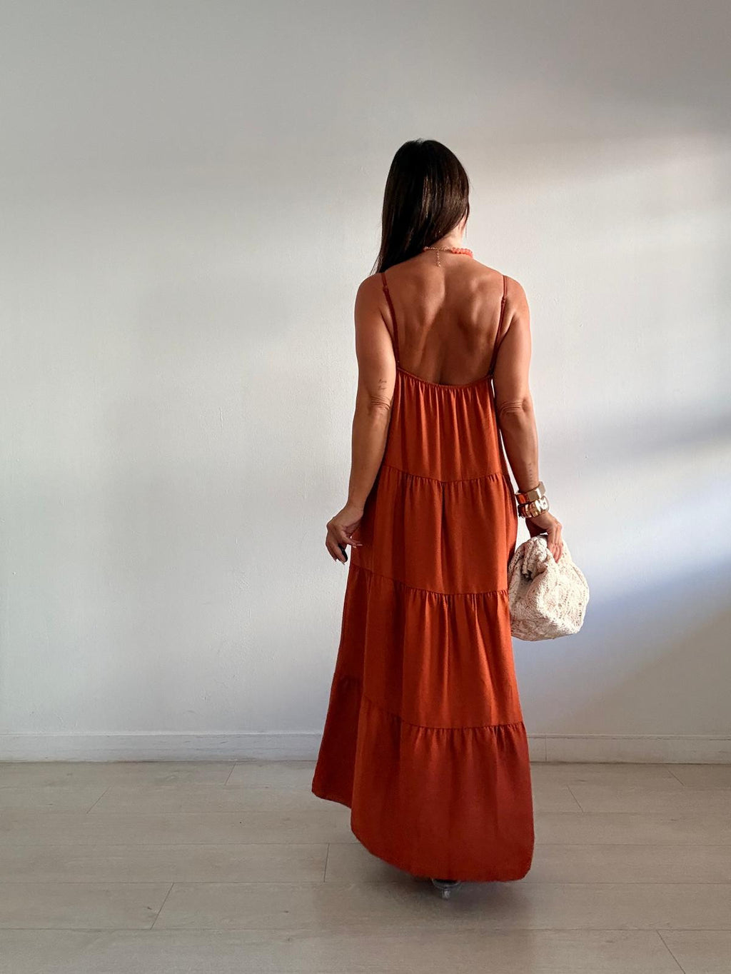 VESTIDO LARGO TACHITAS PECHO