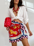 BLUSA ABOTONADA ANUDADA LINO