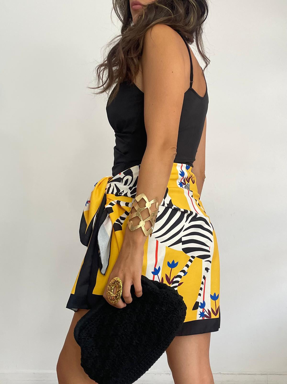 FALDA LAZADA ZEBRA AMARILLA