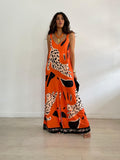 MONO LICRA TIGRE NEGRO/NARANJA